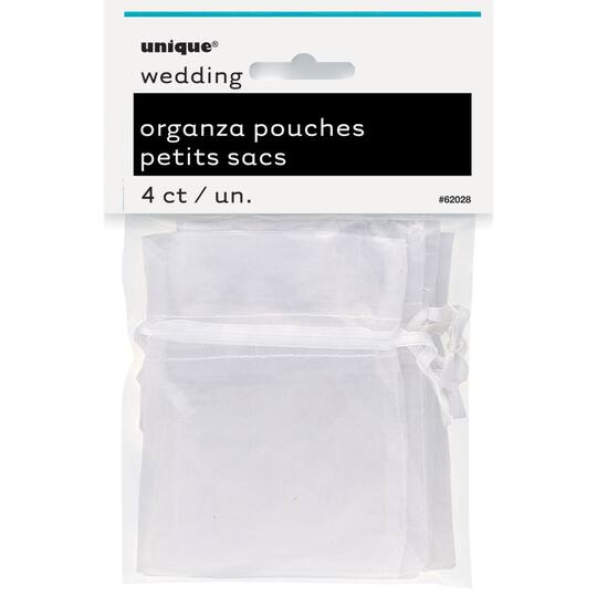 Drawstring Organza Bags 4ct